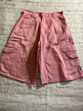 S2 MENS WEAR MADE IN EGYPT COTTON BLEND PINK STREETWEAR SHORTS SIZE 30